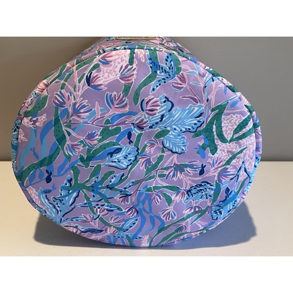 Lilly Pulitzer Purple Insulated Beach Cooler Multi Seacret Escape Home NWOT - Picture 3 of 11